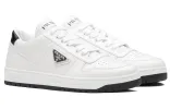 (WMNS) PRADA Downtown Perforated Leather Sneakers 'White Black' 1E792M_3LJ6_F0964_F_030 sold by KicksCrew