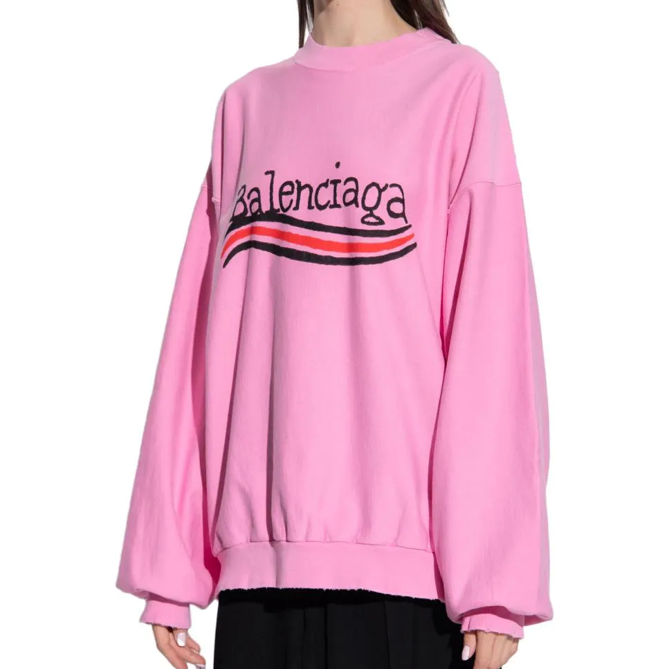 (WMNS) Balenciaga FW23 Logo Sweater 'Pink' 720462TNVE81715 sold by KicksCrew product image thumbnail 2