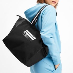 (WMNS) Puma Core Base Large Shopper Bag 'Black White' 076569-01 sold by KicksCrew