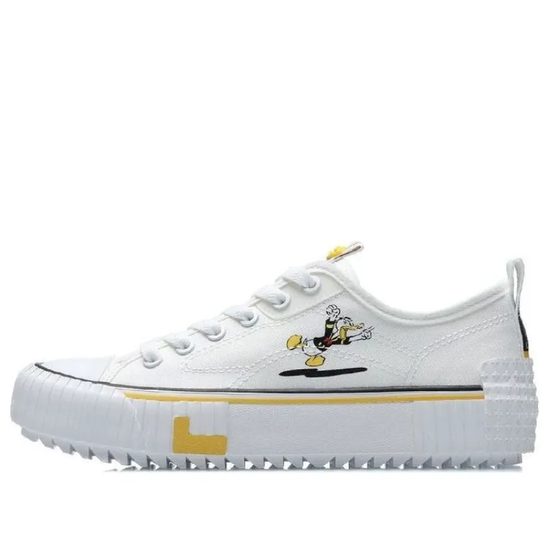 (WMNS) Li-Ning x Disney Skate Shoes 'White Black' AGCR178-3 sold by KicksCrew