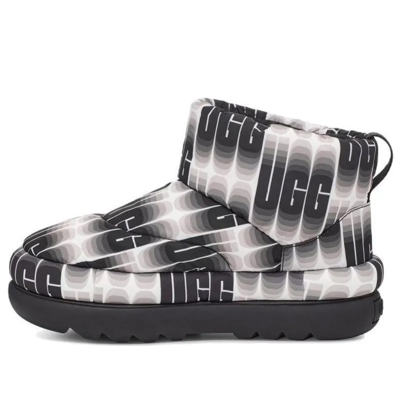 (WMNS) UGG Classic Maxi Wavelength Mini Boot 'Black and White' 1132915-BWHT sold by KicksCrew