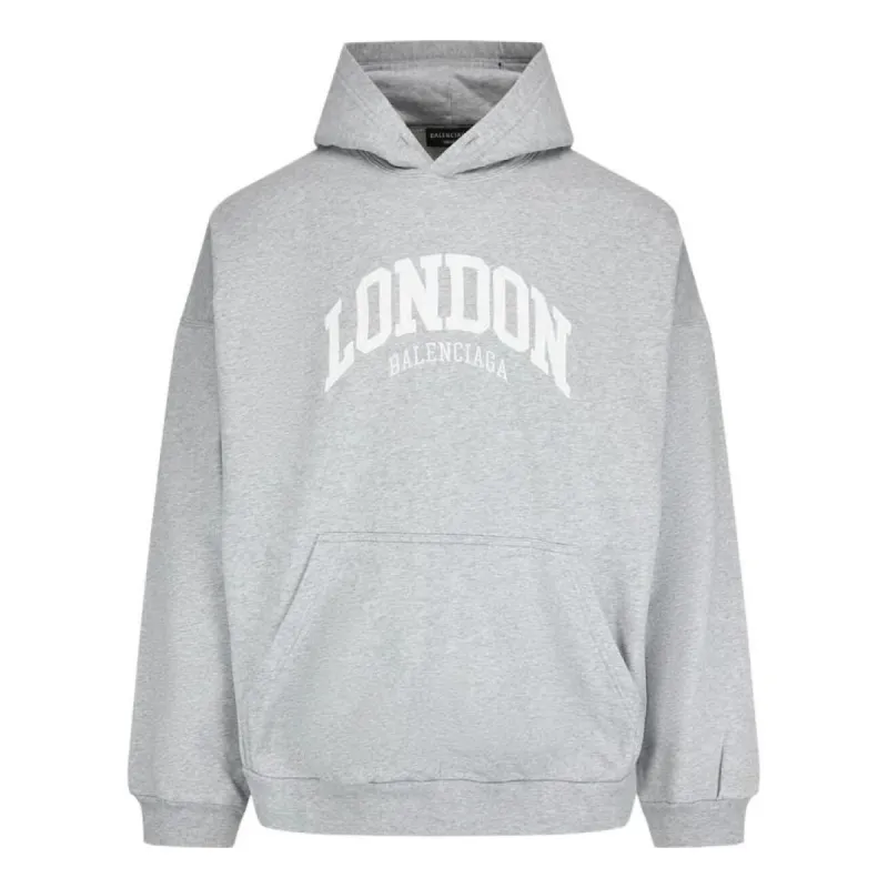 Balenciaga SS22 Cities London Hoodie 'Grey' 674986TLVG61380 sold by KicksCrew