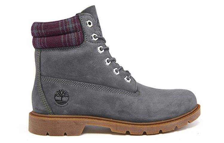 (WMNS) Timberland Linden Woods 6 Inch Waterproof Boots 'Dark Grey and Printed Collar' A2DVS sold by KicksCrew product image thumbnail 2