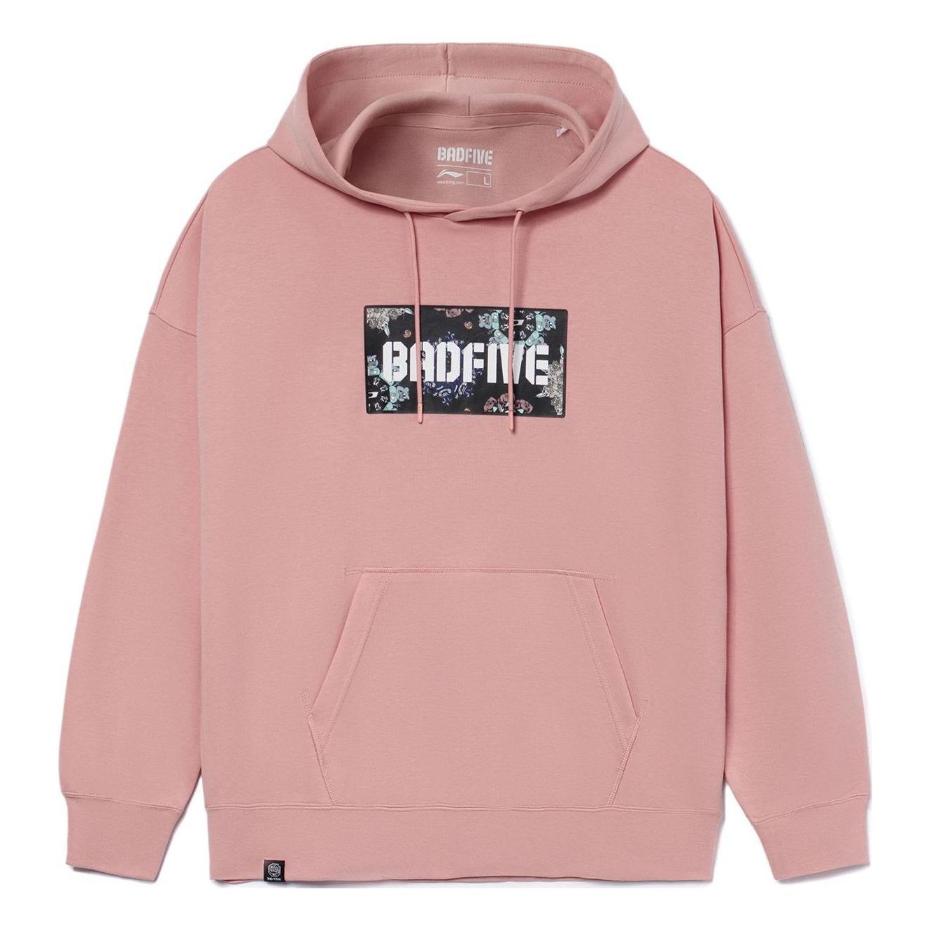 Li-Ning BadFive Box Logo Hoodie 'Rose Pink' AWDR767-5 sold by KicksCrew
