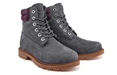 (WMNS) Timberland Linden Woods 6 Inch Waterproof Boots 'Dark Grey and Printed Collar' A2DVS sold by KicksCrew