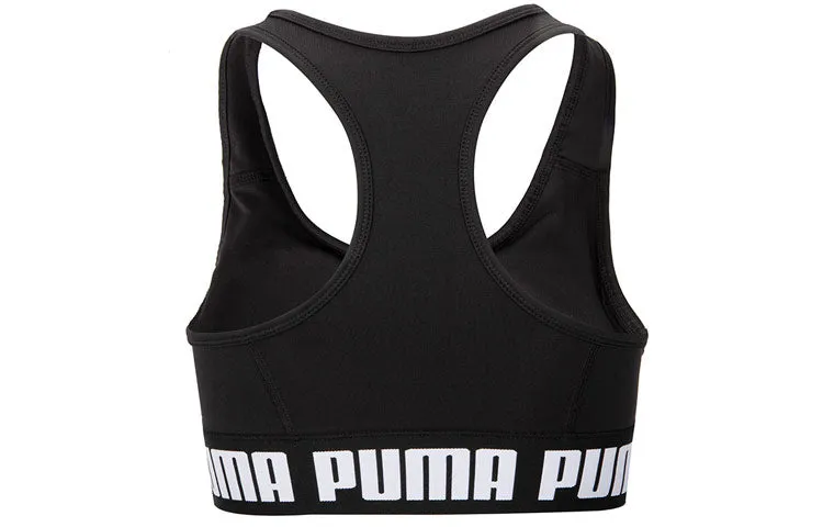(WMNS) PUMA Training Strong Bra Top Medium Support 'Black' 522001-01 sold by KicksCrew product image thumbnail 2