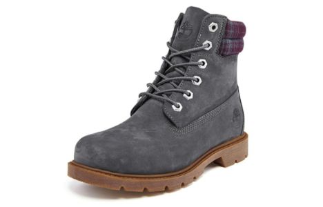 (WMNS) Timberland Linden Woods 6 Inch Waterproof Boots 'Dark Grey and Printed Collar' A2DVS sold by KicksCrew