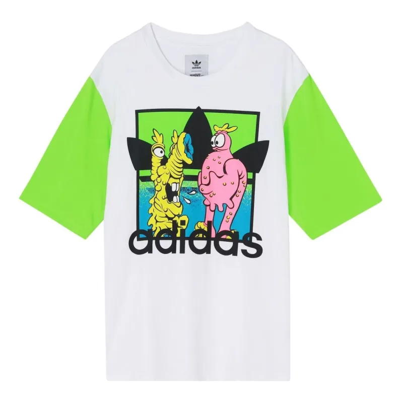Adidas Originals X Jeremy Scott T-Shirts 'White Green' H53371 sold by KicksCrew
