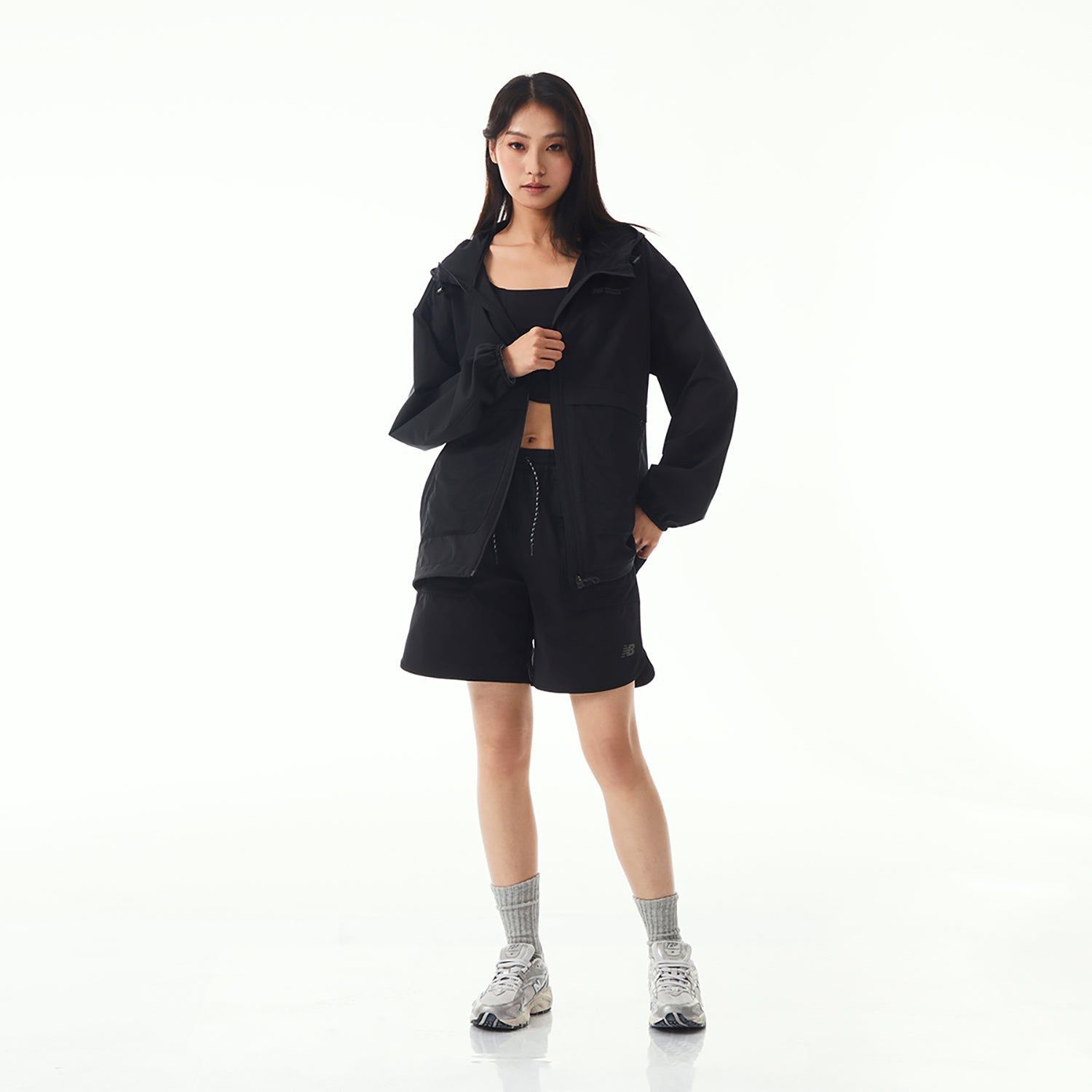 New Balance Woven Hooded Jacket 'Black' NAE24151-BK sold by KicksCrew product image thumbnail 3