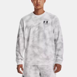 Under Armour Rival Terry Nov Crew 'White Grey' 1377186-100 sold by KicksCrew