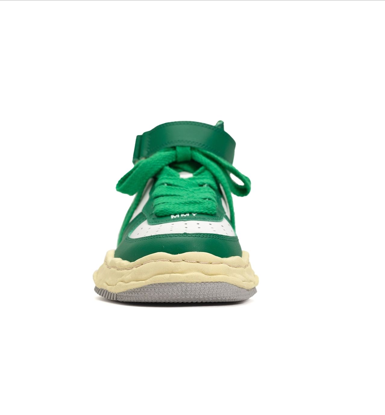 Maison MIHARA YASUHIRO WAYNE VL OG Sole Leather High-top Sneaker 'Green' A09FW729-WHTGRN sold by KicksCrew product image thumbnail 2