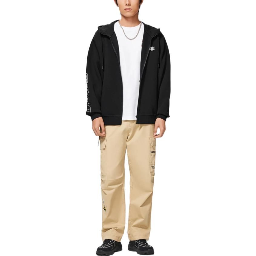 Li-Ning Embroidered Logo Hooded Jacket 'Black' AWDSB29-1 sold by KicksCrew product image thumbnail 3