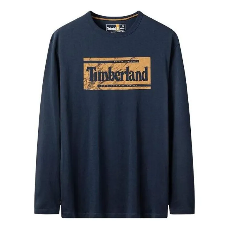Timberland Brand Long Sleeve T-Shirt 'Navy' A2KNF-433 sold by KicksCrew