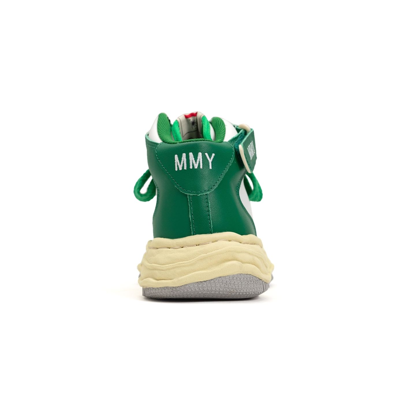 Maison MIHARA YASUHIRO WAYNE VL OG Sole Leather High-top Sneaker 'Green' A09FW729-WHTGRN sold by KicksCrew product image thumbnail 3