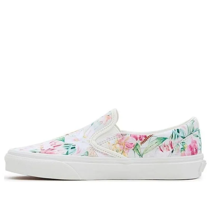 (WMNS) Vans Classic Slip-On Shoes 'White Multicolor' VN0009Q7BMB sold by KicksCrew