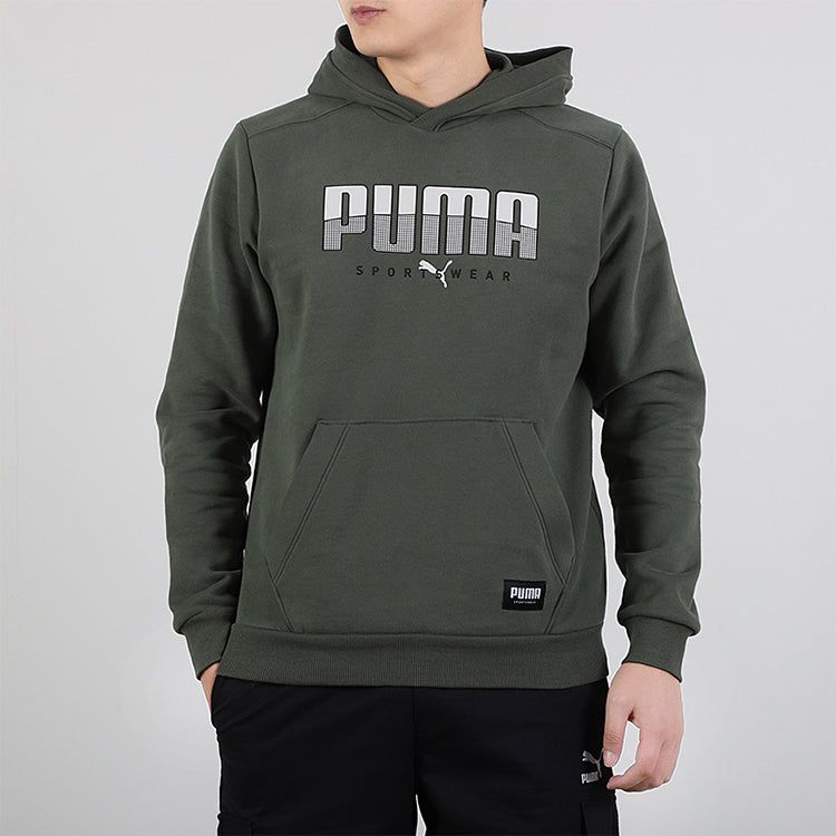 Puma Athletics Hoodie 'Olive Green White' 586543-64 sold by KicksCrew product image thumbnail 2