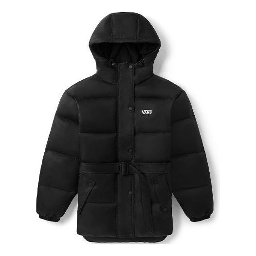 (WMNS) Vans Hooded Puffer Jacket 'Black' VN0A4UTGBLK sold by KicksCrew