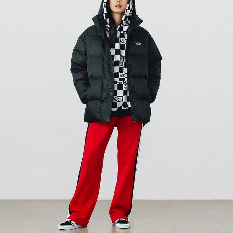 (WMNS) Vans Hooded Puffer Jacket 'Black' VN0A4UTGBLK sold by KicksCrew product image thumbnail 3