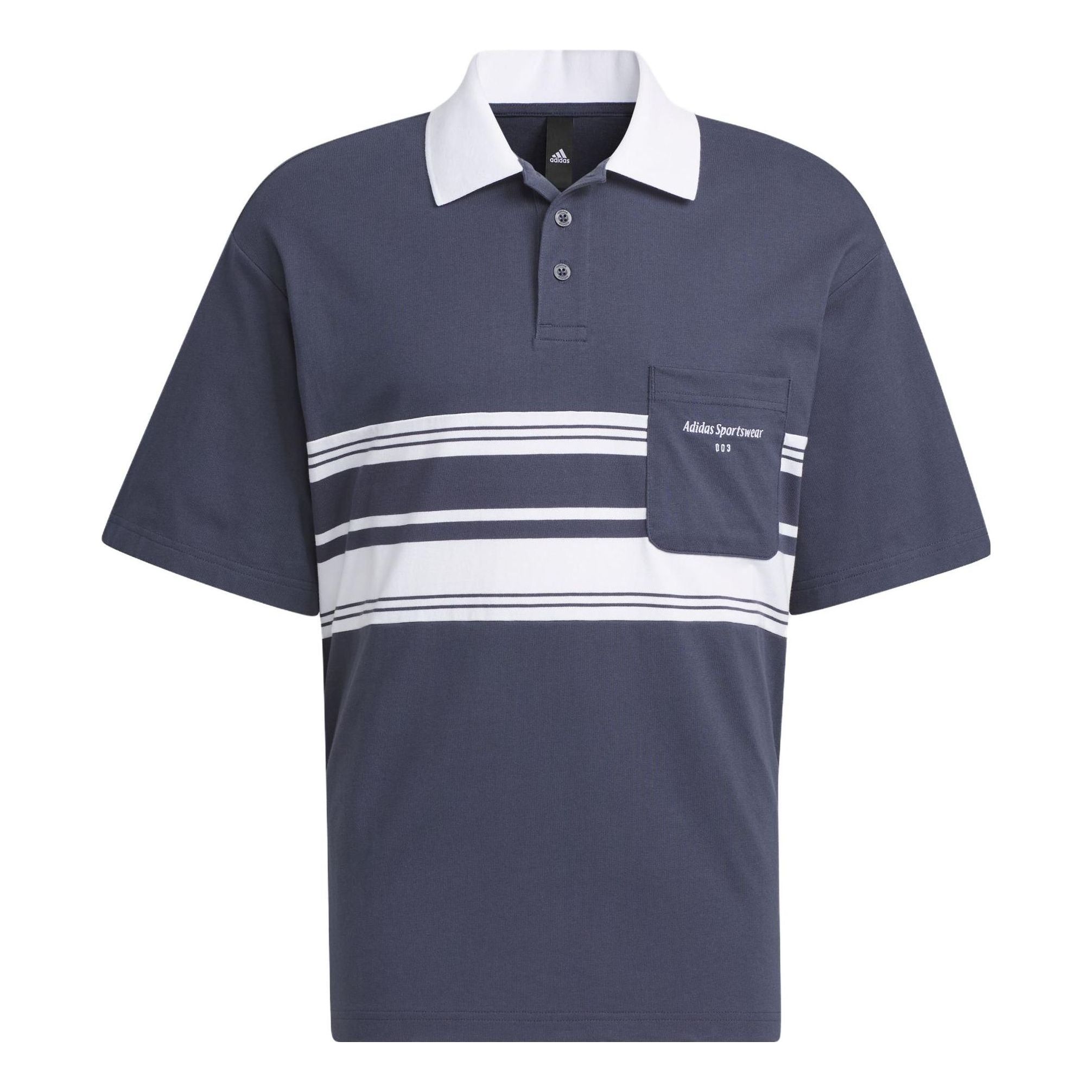 Adidas SPW SS Polo Shirts 'Navy White' IS4945 sold by KicksCrew