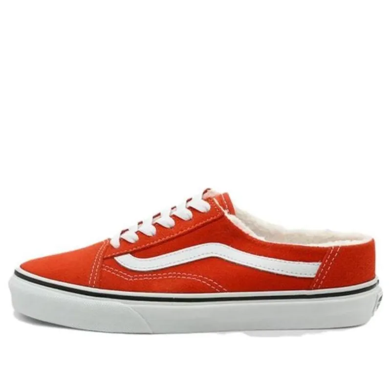 Vans Suede Sherpa Old Skool Mule Skate Sneakers 'Red White' VN0A4P3Y5FL sold by KicksCrew