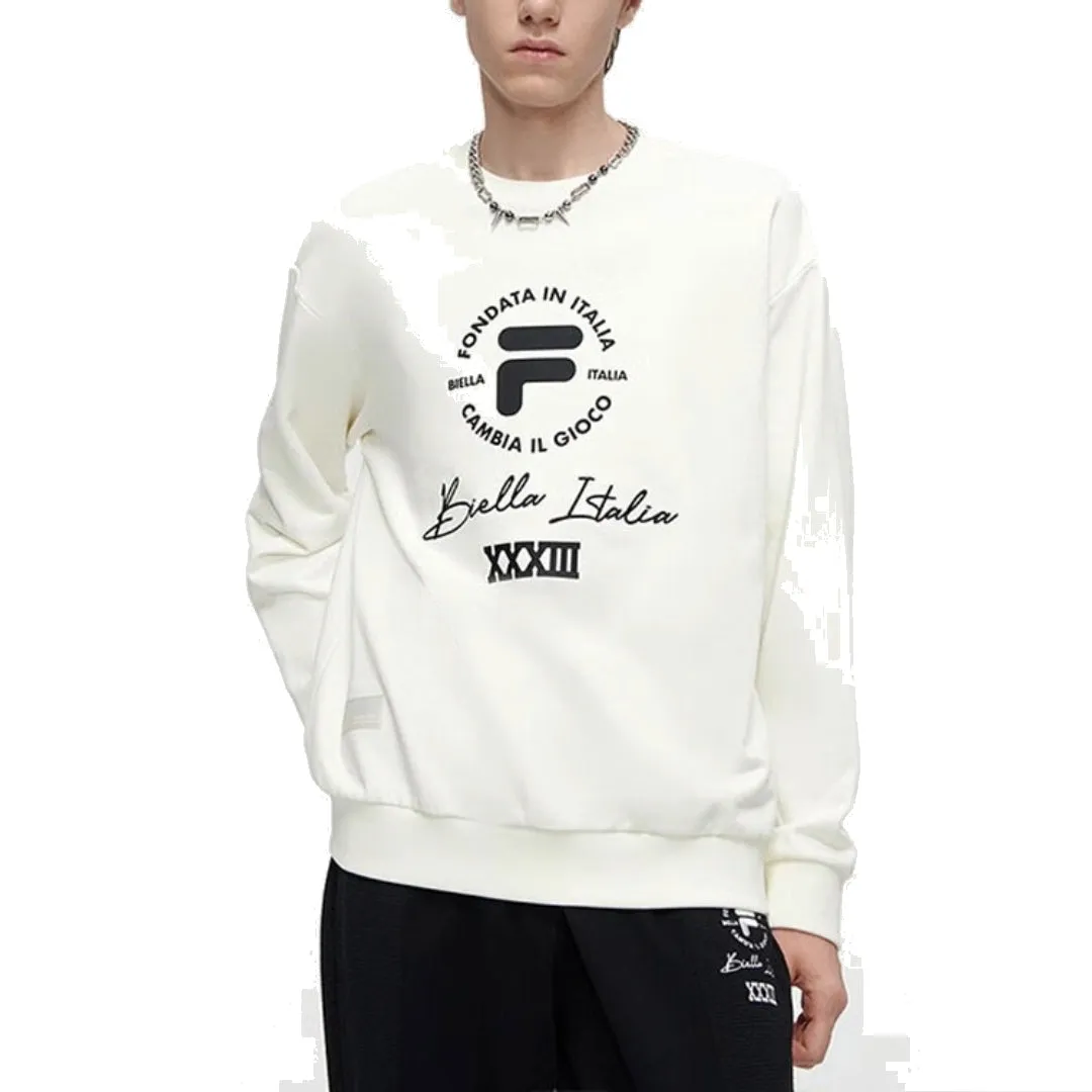 FILA FUSION Logo Printed Sweater 'White Black' T11M345204F-WT sold by KicksCrew product image thumbnail 3