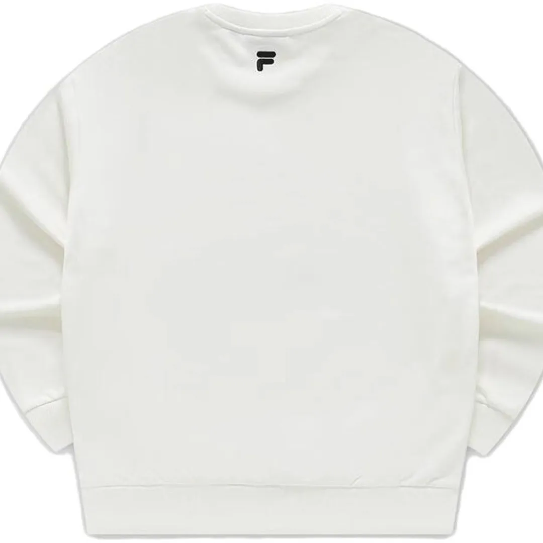 FILA FUSION Logo Printed Sweater 'White Black' T11M345204F-WT sold by KicksCrew product image thumbnail 2