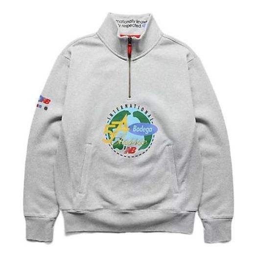 New Balance x Bodega Quarter Zip Sweatshirt 'Athletic Grey' MT13540AG sold by KicksCrew