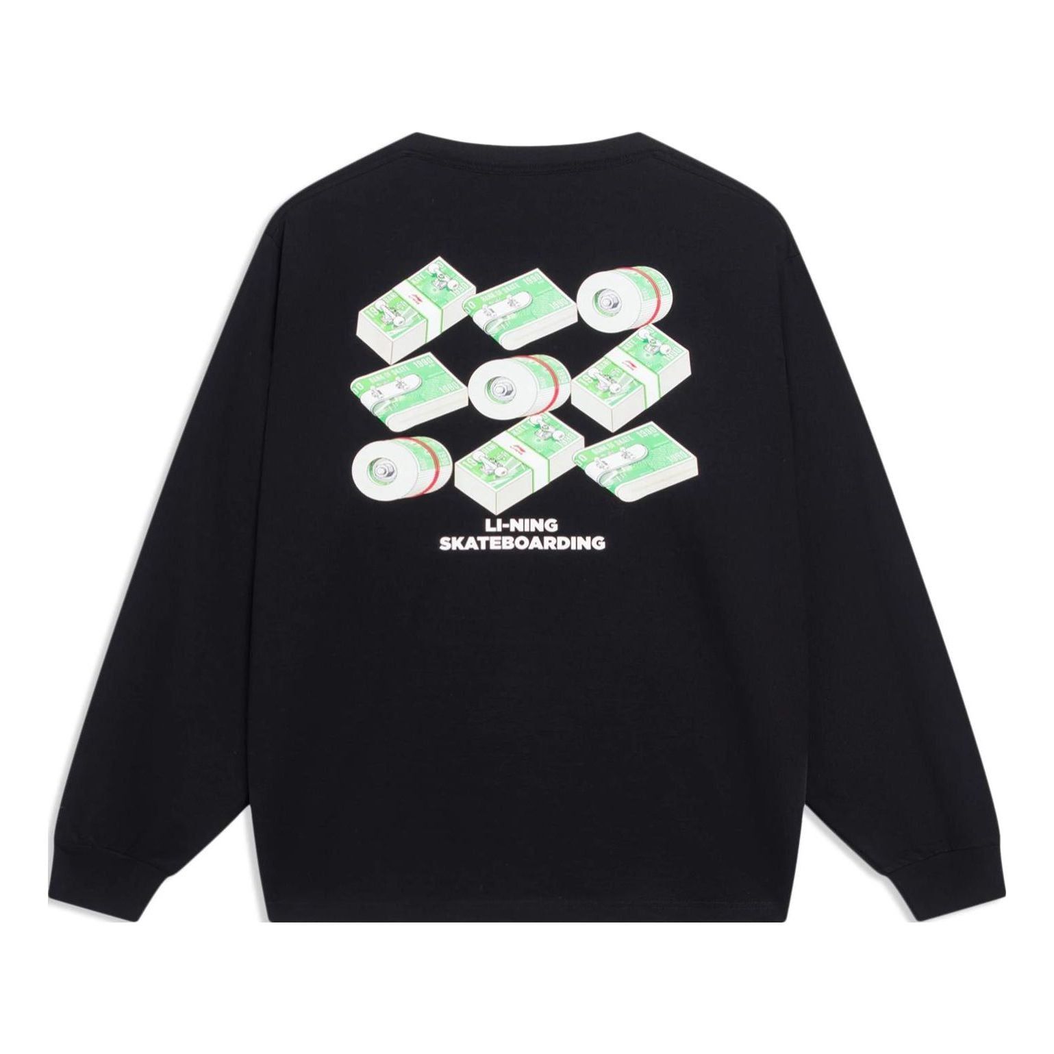 Li-Ning Skateboarding Graphic Long Sleeve T-shirt 'Black' AHST103-3 sold by KicksCrew product image thumbnail 2