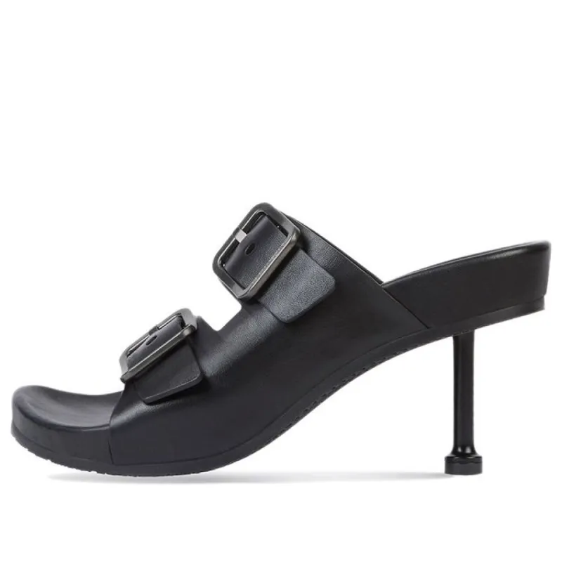 (WMNS) Balenciaga Mallorca Sandals 'Black' 656621WA2M61010 sold by KicksCrew