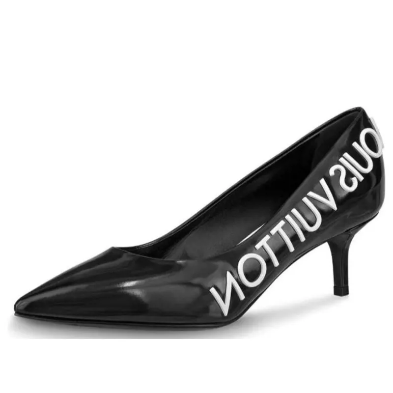(WMNS) LOUIS VUITTON Call Back Pumpes 'Glossy Black' 1A5L8B sold by KicksCrew