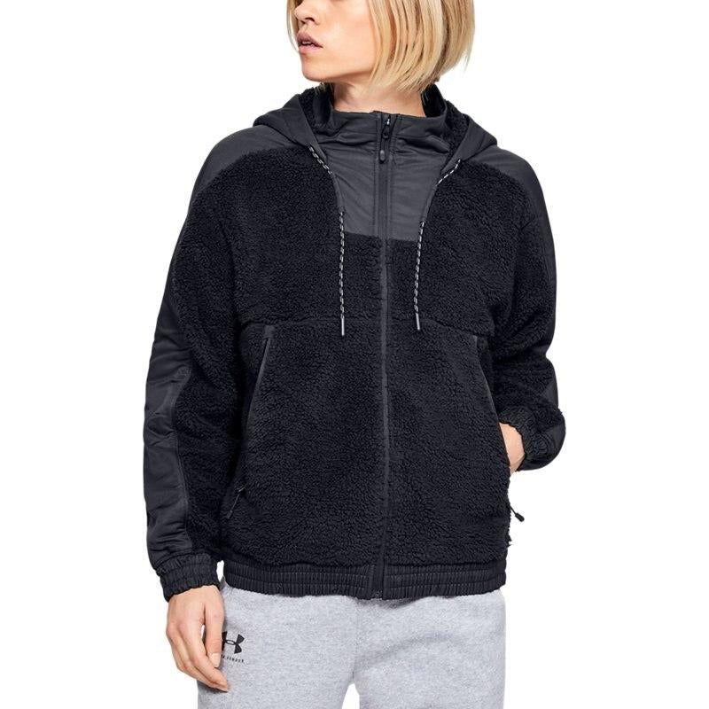 (WMNS) Under Armour Always On Sherpa Jacket 'Black' 1355383-001 sold by KicksCrew product image thumbnail 4