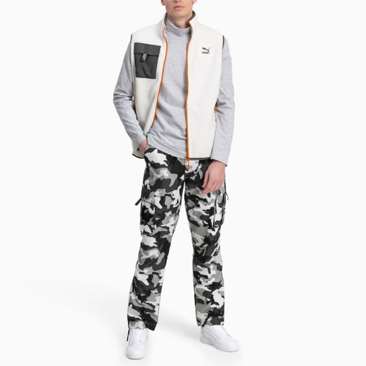 Puma XTG Trail Fleece Full Zip Pocket Vest 'White Black Orange' 596728-64 sold by KicksCrew product image thumbnail 5