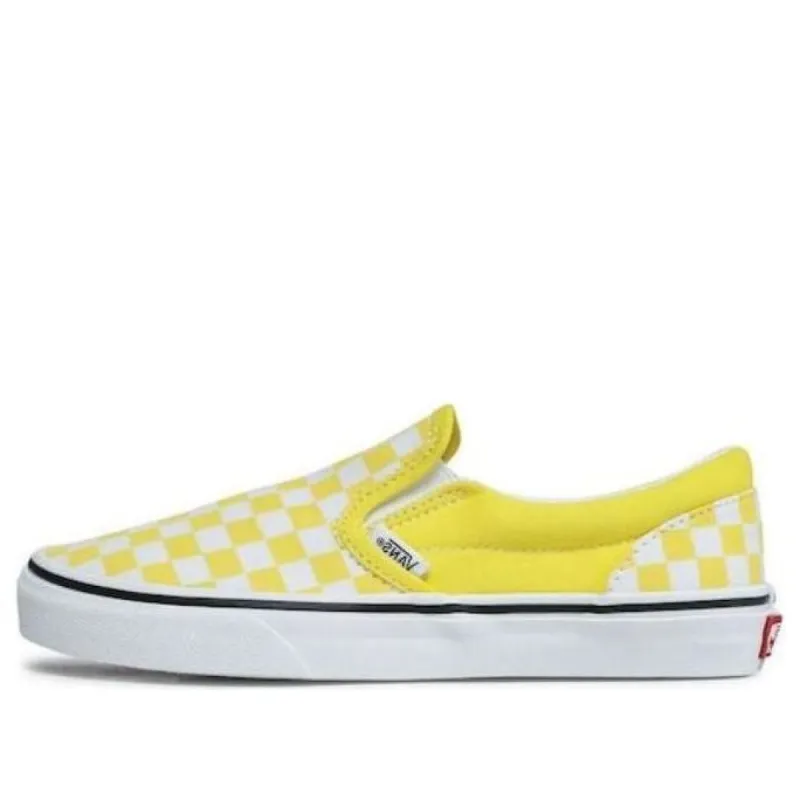 (GS) Vans Classic Slip-On Synthetic Shoes 'Yellow White' VN0A4UH8ABP sold by KicksCrew