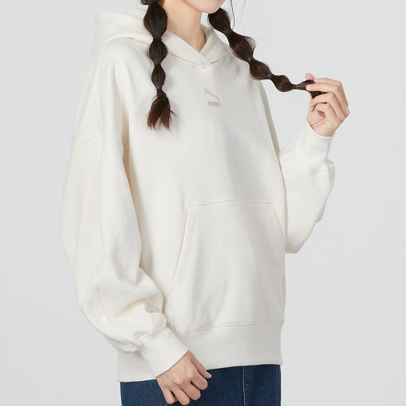 (WMNS) PUMA Classic Oversized Hoodie TR 'White Grey' 673576-99 sold by KicksCrew product image thumbnail 5