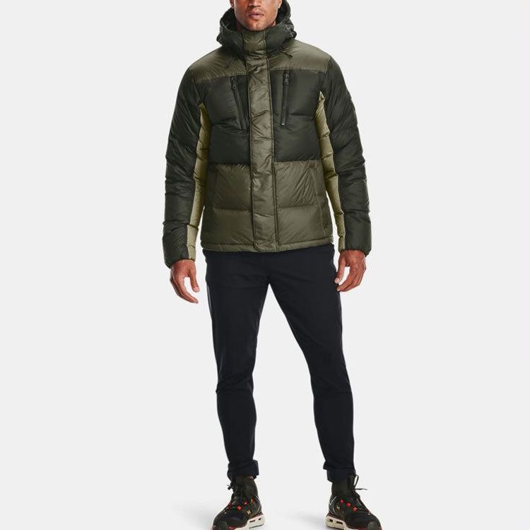 Under Armour ColdGear Infrared Down Blocked Jacket 'Black Olive' 1364895-310 sold by KicksCrew product image thumbnail 3