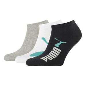 PUMA Sneaker Socks 3 Pack 'Black White Grey Blue' 907880-08 sold by KicksCrew