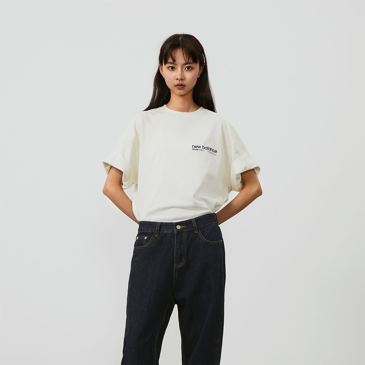 New Balance Wordmark Logo T-Shirt 'White' AMT42301-CIC sold by KicksCrew product image thumbnail 3