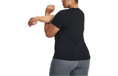 (WMNS) Under Armour Meridian Short Sleeve T-Shirt 'Black' 1380166-001 sold by KicksCrew