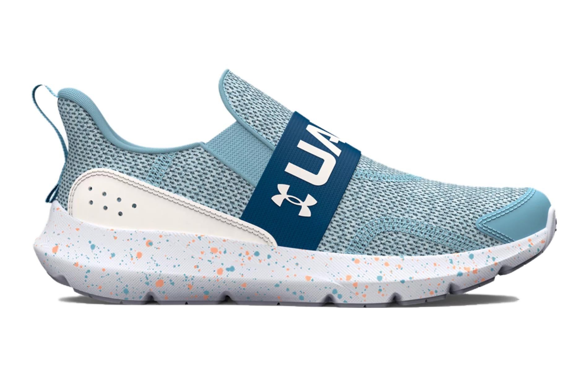 (PS) Under Armour Surge 3 Slip On Paint Splatter Running Shoes 'Blue Teal' 3026870-400 sold by KicksCrew product image thumbnail 2
