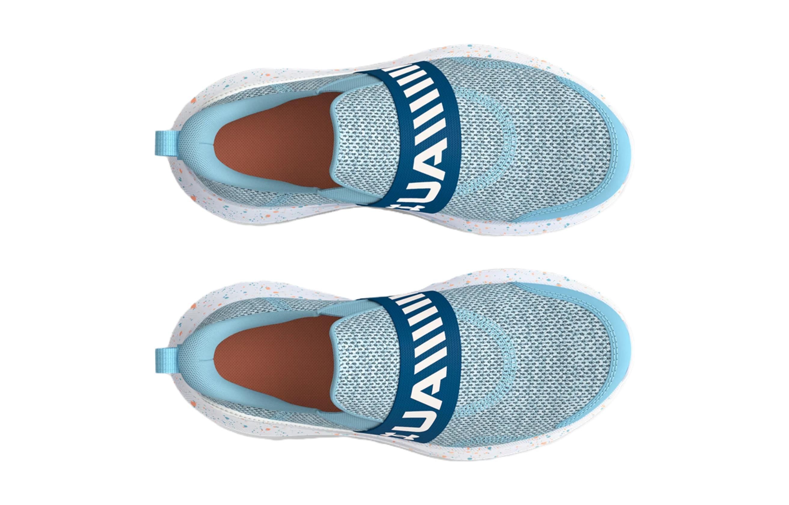 (PS) Under Armour Surge 3 Slip On Paint Splatter Running Shoes 'Blue Teal' 3026870-400 sold by KicksCrew product image thumbnail 4