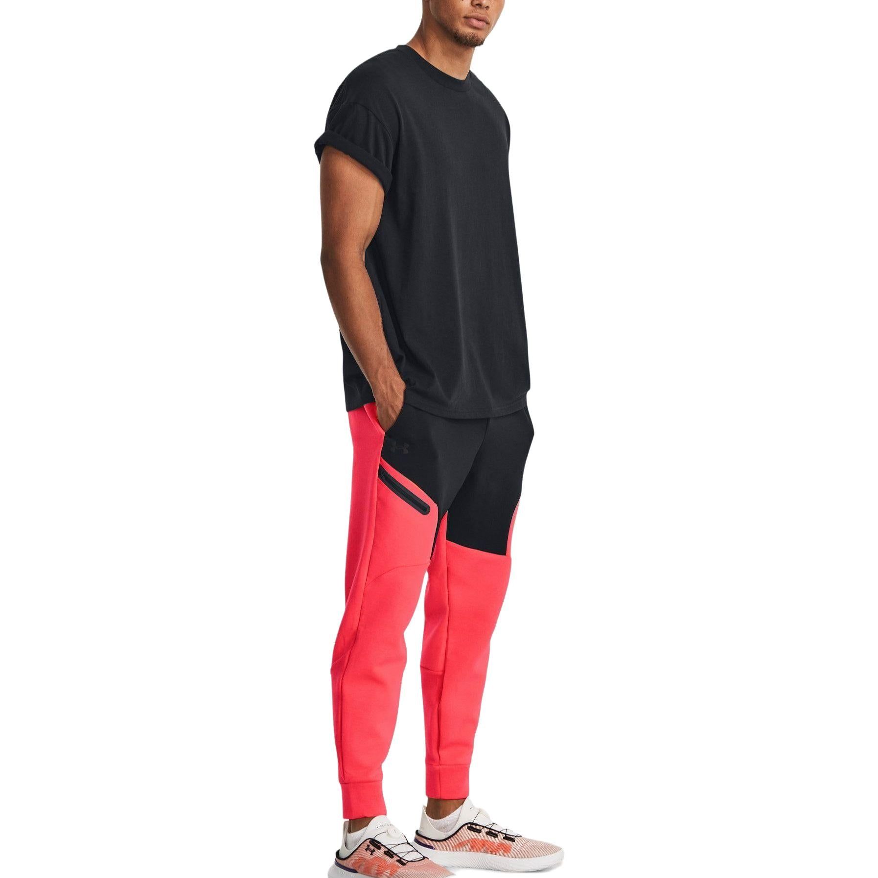 Under Armour Unstoppable Fleece Training Pants 'Black Red' 1379808-002 sold by KicksCrew product image thumbnail 3