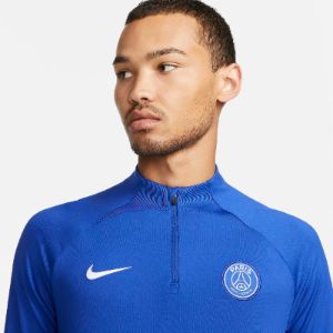 Nike x Paris Saint-Germain Strike Dri-FIT Knit Football Drill Top 'Blue' DN2815-418 sold by KicksCrew