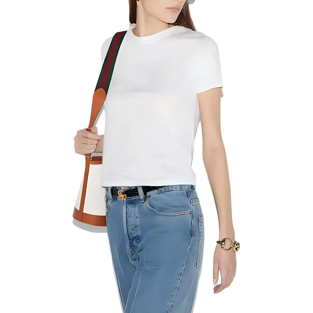 (WMNS) Gucci Cotton Jersey T-shirt 'White' 787299-XJGMN-9692 sold by KicksCrew product image thumbnail 5