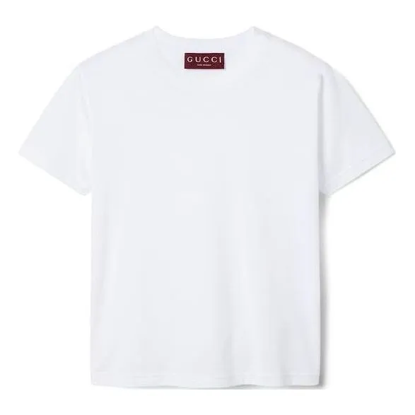 (WMNS) Gucci Cotton Jersey T-shirt 'White' 787299-XJGMN-9692 sold by KicksCrew