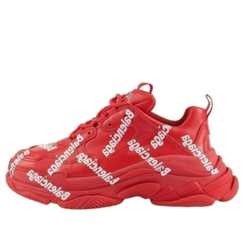 Balenciaga Triple S Sneakers 'Allover Logo Red' 536737W2FAB6090 sold by KicksCrew