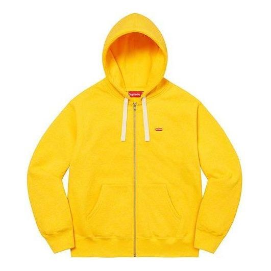 Supreme Small Box Drawcord Zip Up Hooded Sweatshirt 'Yellow' SUP-FW22-799 sold by KicksCrew