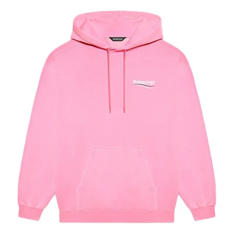 Balenciaga Political Campaign Medium Fit Hoodie 'Pink' 600583TJVD45713 sold by KicksCrew