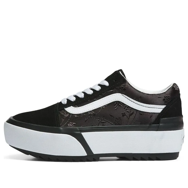 (WMNS) Vans Old Skool Stacked Shoes 'Satin Floral Black' VN0A4U15BLK sold by KicksCrew