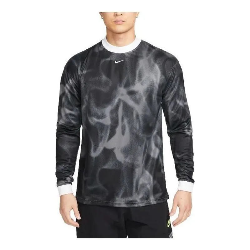 Nike Dir-Fit FC Graphic Long-Sleeved T-shirt 'Black' DV9799-068 sold by KicksCrew