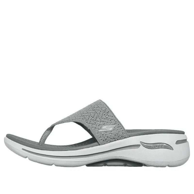 (WMNS) Skechers Go Walk Arch Fit Sandal 'Grey' 140221-GRY sold by KicksCrew
